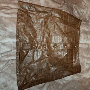 NWT Womens button pleather mini skirt